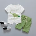 thumbnail image 3 of 2pcs Toddler Baby Boy Girl Elephant T-shirt Tops+Shorts Summer Outfits Clothes Set 0-24M, 3 of 3