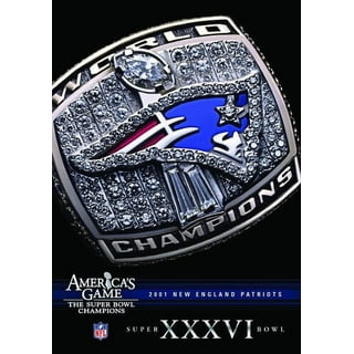 New England Patriots Super Bowl XXXVI Champions Golden Classic Football  Logo Display Case