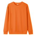 thumbnail image 4 of Resicozy Boys Sweatshirts Long Sleeve Casual Crew Neck Soft Teen Pullover Sweaters Trendy Solid Color Sweatshirt 2026 3-14 Years Saffron 110, 4 of 4