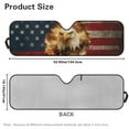thumbnail image 6 of Yuyamidu 4th of July Windshield Sun Shade for 1997-2018 Jeep Wrangler TJ JK JKU, Eagle Sunshades Heat Shield Cover, 6 of 6