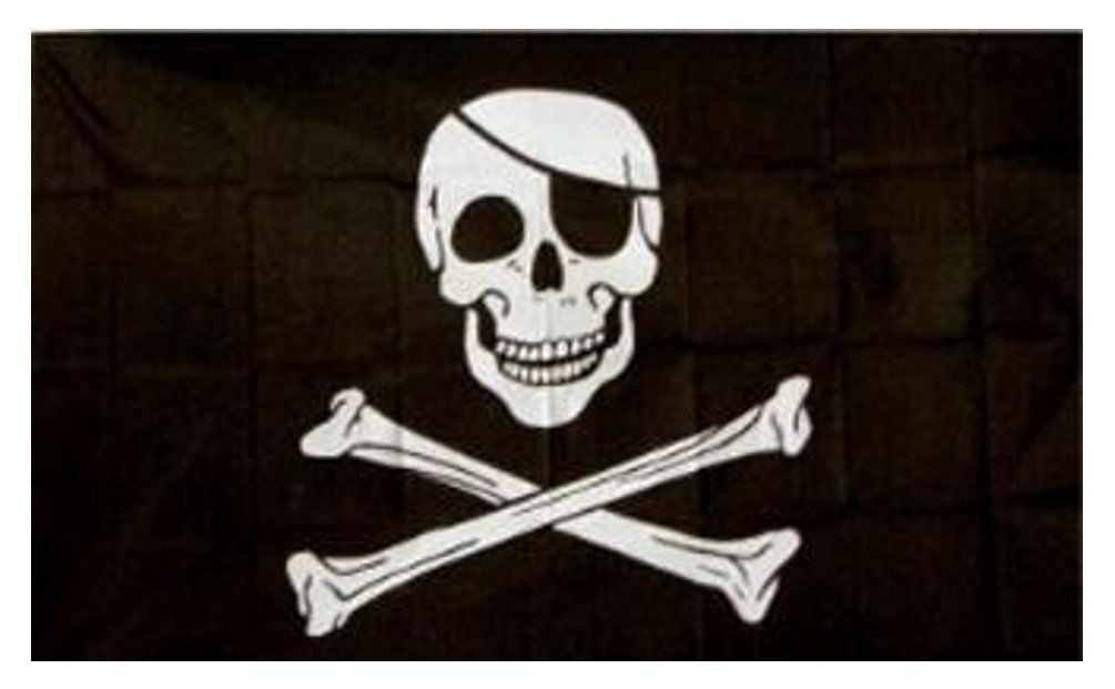 Flag Banner Pirate Pink Girl Skull 5ft x 3ft 150cm x 90cm 