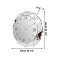 thumbnail image 2 of SHYFOY Modern Accent Mirrored Square Wall Clock Glass Sparkle Bling Decor for Wall Decor, 2 of 7