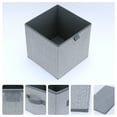 thumbnail image 2 of Unique Bargains Storage Cube Bin with Handles 1 Pack Collapsible Storage Basket Grey L, 2 of 7
