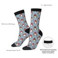 thumbnail image 4 of KLL Snowflake Christmas gnome Print Cool Socks Men's Women's Crew Socks Funny Crazy Novelty Stockings, 4 of 6