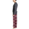 thumbnail image 3 of Muk Luks Soft Knit Matching Family Pajama Set , Black/Red Check, X-Large, 3 of 4