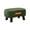 Green #2, variant on Modern Velvet Curved Foot Stool with Handle | Padded Seat Ottoman with Wooden Legs | 9 Inch Step Stool for Couch & Living Room | Orange, White, Gray, Green