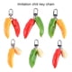 thumbnail image 3 of Sonducket Cadena anillo Chilli portátil casa coche llavero portátil mochila bolso colgante llavero colgante joyería mujer hombre Accesorios de disfraces Verde amarillo, 3 of 6
