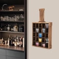 thumbnail image 3 of Shot Glass Display Case Wooden Wall Mounted Shot Glass Holder Creative Bottle Shaped Shot Glass Storage 25 Compartments Shot Glass Organizer for Home Bar, 3 of 7