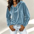 thumbnail image 5 of yillto Womens Sweatshirt Velvet Hoodies Long Sleeve Pullover Fashion Fall Winter Christmas Sweatshirts, 5 of 7