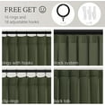 thumbnail image 2 of 108 Inch Pinch Pleated Linen Curtains 1 Panels,Olive Green Semi Sheer Curtains with Pleated Hooks Back Tab for Track System,Extra Long 9ft Curtain for Living Room Bedroom,72x108, 2 of 17