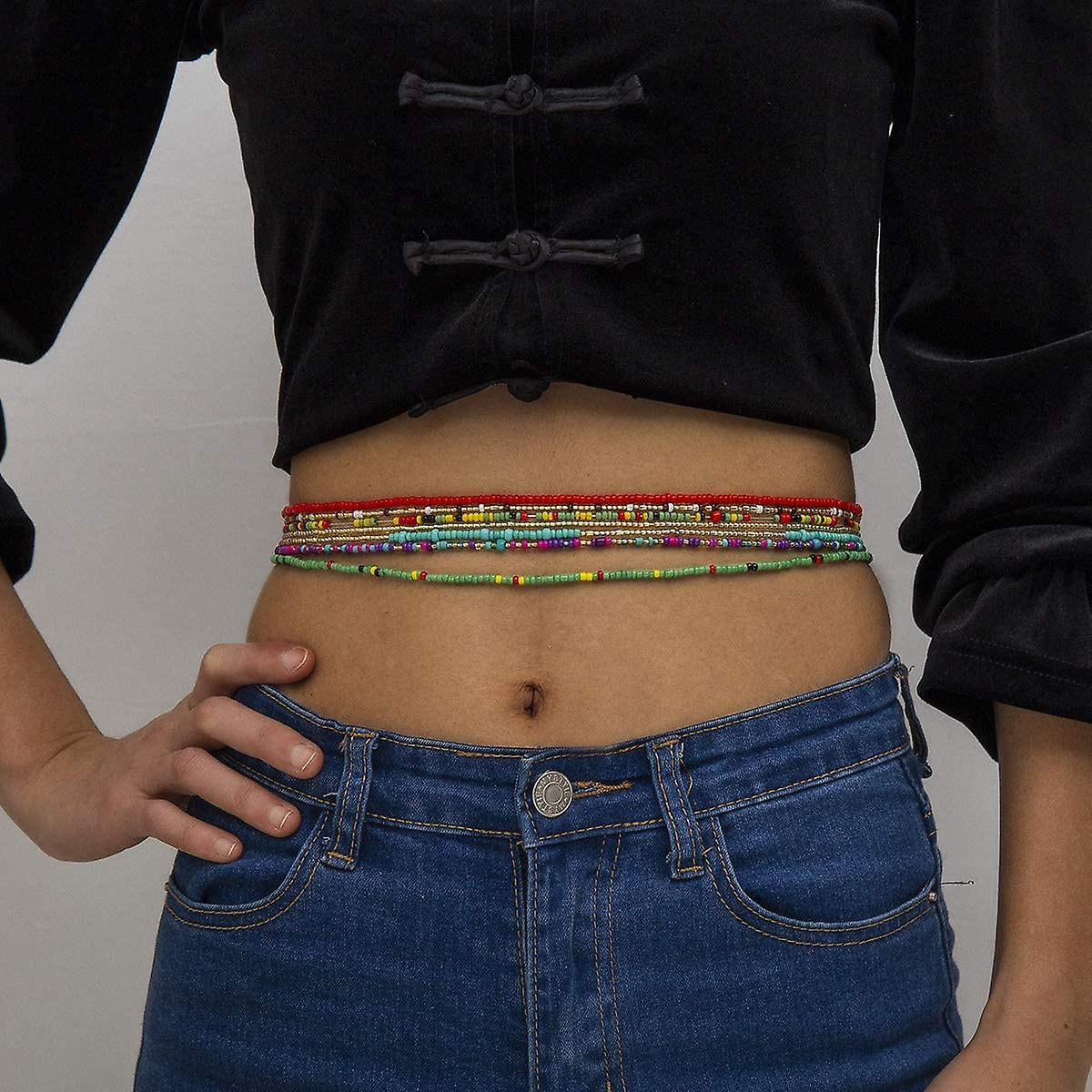 Waist Beads For Weight Loss Stretchy African Waist Beads For Women Belly Beads Chain Plus Size With String And Charms Walmart