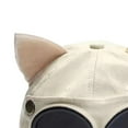thumbnail image 7 of Creative Baseball Hat with Ears Sunshade Hip Hop Style Beanie Girls Boys Beige, 7 of 7