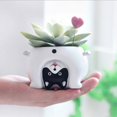 thumbnail image 4 of SweetCandy Cute Dog Shape Flower Sedum Succulent Pot Planter Bonsai Trough Box Plant Bed Office Desk Home Garden Pot Decor 4*3.7*2.75", 4 of 6