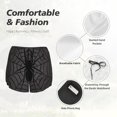thumbnail image 4 of Balery Black Spider On Web 1 Pantalones cortos deportivos para mujer con forro y dos bolsillos, elásticos, para entrenamiento, gimnasio, yoga-Large, 4 of 7