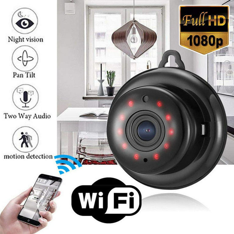 Peroptimist WiFi Full HD 1080P Mini Camera Wireless Indoor Home Small Cam  Security Cameras Nanny Cam with Motion Detection Night Vision 