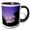 Black/White, variant on 3drose, Image of Purple and Peach Sunset with Trees in Shadow, 11oz Mug