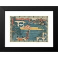 thumbnail image 2 of Andō Hiroshige 14x11 Black Modern Framed Museum Art Print Titled - Woman and Treasure Bearers (Kaoya and Treasure Bearers with Trunkful of Helmets) (19th Century), 2 of 5