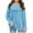Light Blue, variant on fatyb Girls Dressy Shirts Long Sleeve Crewneck Casual Blouses Solid Color Loose Tops for 5-13 Years Kids