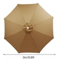 thumbnail image 2 of Funda de repuesto para sombrilla beige de 8 varillas, repelente al agua 3M, protección UV, para uso en exteriores, 2 of 5