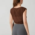 thumbnail image 4 of ZQUUVOU Tank Top For Women Casual Solid Color Sports Yoga Round-Neck Top (Brown,M), 4 of 4