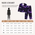 thumbnail image 3 of Rateoe Galaxy Lightning Pattern Womens Pajamas Set Long Sleeve Sleepwear Button Down Nightwear Soft Cotton Pj Lounge Sets-Large, 3 of 9