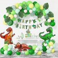 thumbnail image 1 of Suministros de decoración para fiesta de cumpleaños de dinosaurio, kit de guirnalda de arco de globos de dinosaurio, globos de dinosaurio de aluminio de 40 ", pancartas de feliz cu, 1 of 5