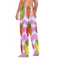 thumbnail image 6 of Colorful Strawberries Men's Lightweight Pajama Bottoms Stretch Elastic Waist Side Pockets Spring Fall, 6 of 7