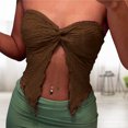 thumbnail image 2 of Top ajustado sin tirantes para mujer estilo sexy top de tubo de verano traje de vacaciones ajustado, 2 of 9