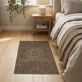thumbnail image 3 of ODIKA 2'x3' Washable Doormat Non-Slip, Low Pile Vintage Grain Distressed Circle Farmhouse Plank Earthy Cowboy Flowing Dynamic for Entryway, Kitchen, Laundry Room, 3 of 7