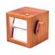 thumbnail image 2 of Caja de fotos personalizada de madera con manivela manual | Marco giratorio de mini álbum | Regalo personalizado para el aniversario de boda de una pareja | Veta natural de madera, detalles en latón, 2 of 6