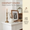 thumbnail image 7 of REGALWOVEN Tiny Ceramic Bud Vase, Small Decorative Flower Vase with Narrow Opening, Matte Mini Round Vase for Desk, Shelf Beige 3"L x 3"W x 3.3"H, 7 of 7