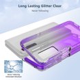 thumbnail image 3 of TCL 20 Pro 5G Case, Rosebono Hybrid Gradient Transparent Soft TPU Clear Skin Cover Case For TCL 20 Pro 5G (Purple), 3 of 5