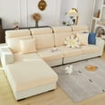 thumbnail image 4 of Universal Sofa Cover, Anti-Slip L Shape Sectional Couch Slipcover, Stretch Couch Cushion Chaise Cover (Beige, Chaise Cover), 4 of 10