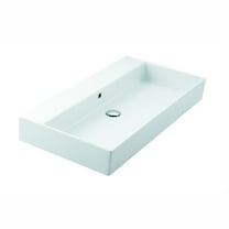 Unlimited 90.00 Wall Mount/Vessel Bathroom Sink in Ceramic White without Faucet Hole
