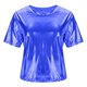 thumbnail image 3 of Tops de Cuello Redondo para las Mujeres de Moda Primavera Verano Manga Corta Base Blusa, Poliéster Suave Fresco Uso Diario, 3 of 5