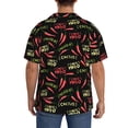 thumbnail image 3 of Sikiie Red Chili Men's Cuban Shirt, Hawaiian Shirts, Business Casual Button Down Shirts, Short Sleeve Shirt-3X-Large, 3 of 5