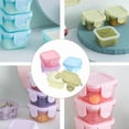 thumbnail image 6 of 4 PCS Food Storage Containers with Airtight Lids Small Plastic Meal Prep Boxes Dishwasher Microwave Safe Pink Blue Purple Green, 6 of 7