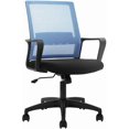 thumbnail image 1 of Home Office Chair Ergonomic Chair Mid Back Mesh Desk Chair Adjustable Height Swivel Mesh Chair Computer Chair with Armrest Lumbar Support (Blue), 1 of 15