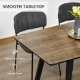thumbnail image 4 of HOMCOM Extendable Dining Table Rectangular Wood Effect Tabletop for 4-6 People with Steel Frame & Hidden Leaves for Kitchen, Dining Room, Living Room, 4 of 10
