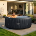 thumbnail image 7 of Wave Atlantic 6-Person Round Inflatable Hot Tub | 130-Jet Massage & Eco Heater | Slate Rattan, 7 of 7