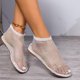 thumbnail image 1 of Sandalias de mujer de talla grande, calcetines de malla de pesca, sandalias con lattes de tacón bajo hueco para mujer, 1 of 6