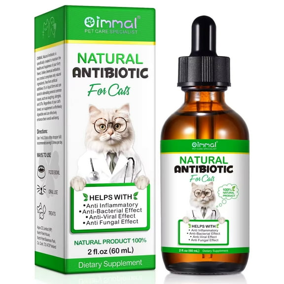 Natural Antibiotics for Cats- Pet Antibiotic - Cat Healing Aid and Skin Repair for Wounds, Sores, and Abrasions, Provides Itch Relief for Irritated Skin