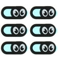 thumbnail image 1 of FONDOTIN 6 PCS Indoor Camera Privacy Cover ABS Black for Computer Travel Use, 1 of 5