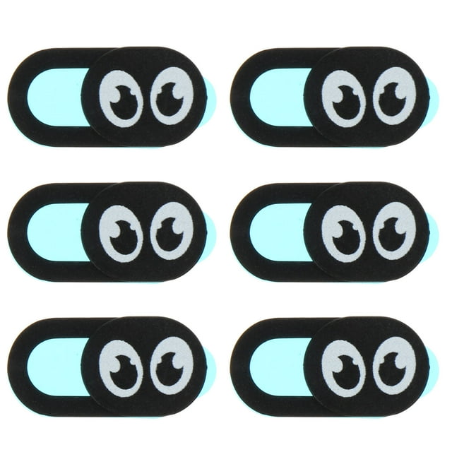 FONDOTIN 6 PCS Indoor Camera Privacy Cover ABS Black for Computer Travel Use