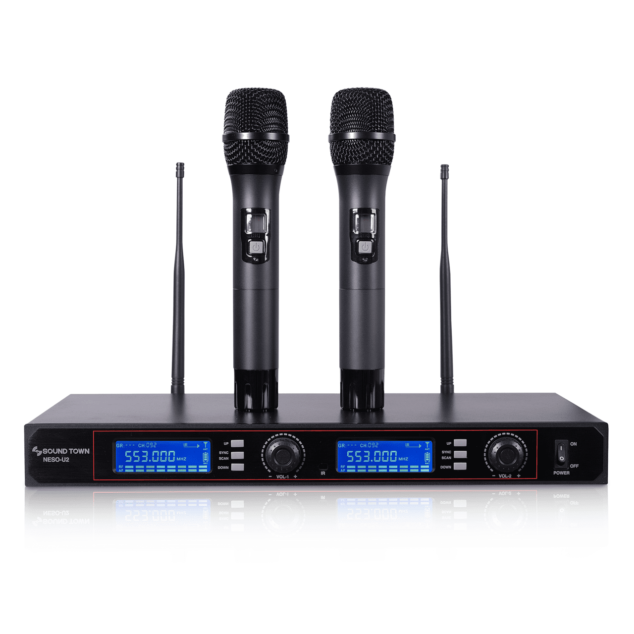 Sound Town Professional UHF Handheld Wireless Microphone System with