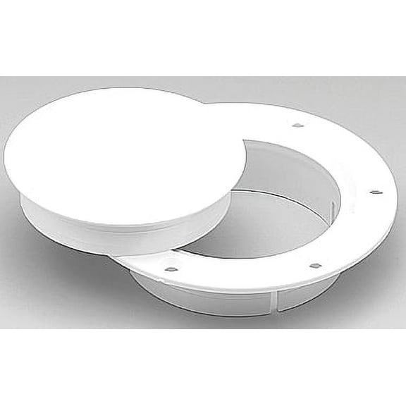 Nicro N10864DW 4" Deck Plate, White snap-in