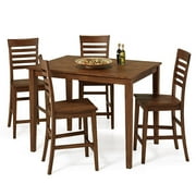 Counter Height Dining Table, Oak Finish