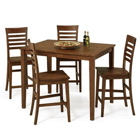 Counter Height Dining Table, Oak Finish