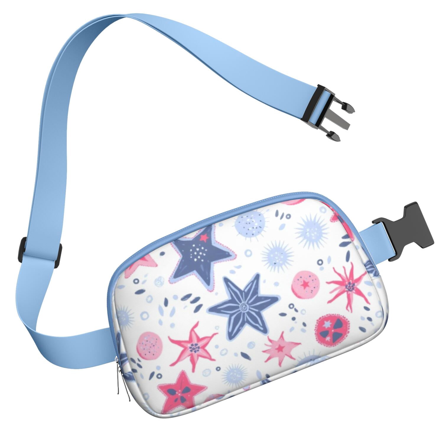 Crossbody Belt Bag Starfish Belt Bag Sporty Waist Pack for Women Casual Waist Packs with Adjustable Strap Waterproof Belt Bag for Daily Leisure Music Festival/Event