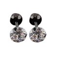 thumbnail image 4 of Ear Studs Anti-allergic Cubic Zirconia Stainless Steel 3 Prong Design Earrings For Daily Life, 4 of 5